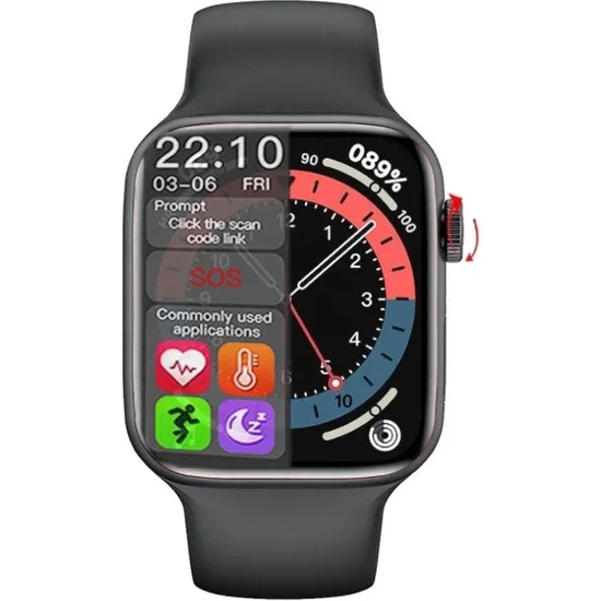 Watch 6 Akıllı Saat Arama Yapma Kalp Ritmi Ölçer - IPS Ekran Yedek Kordon Hediye