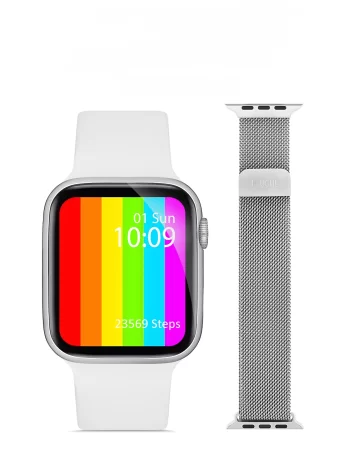 Watch 6 Apple Android Huawei Uyumlu Akıllı Saat Arama Yapma Özellikli Nabız Ölçer Yedek KordonHediye
