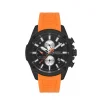 Sergio Tacchini Silikon Kordon Erkek Kol Saati, Çelik Kasa Full Fonksiyon Premium Ürün Siyah-Turuncu