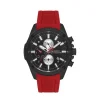 Sergio Tacchini Silikon Kordon Erkek Kol Saati, Çelik Kasa Full Fonksiyon Premium Ürün Siyah-Kırmızı
