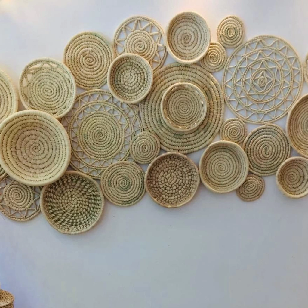 27Li Hasır Duvar Tabağı Seti