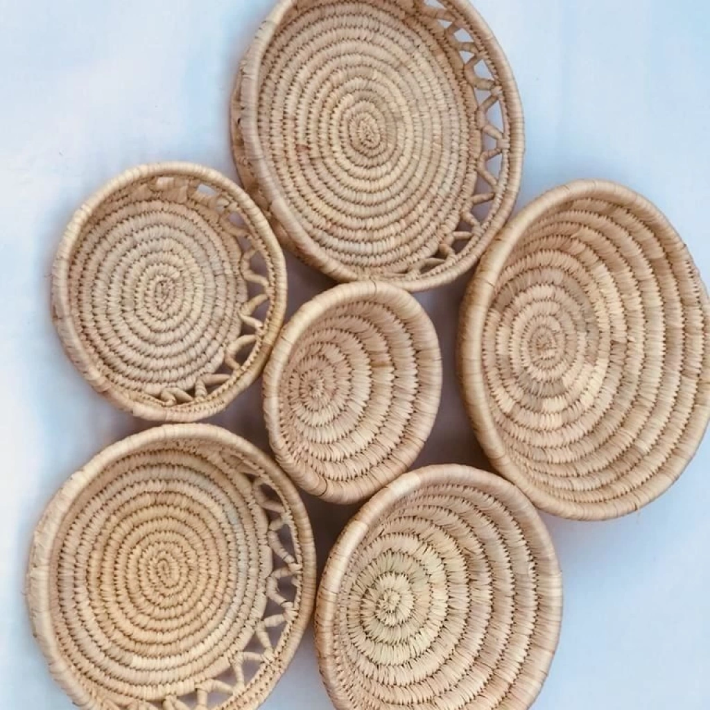 Salvia M3 Hasır Duvar Tabağı Seti_ 6Lı Set