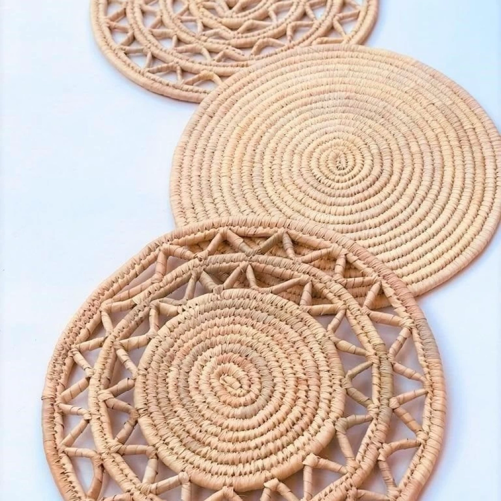Unda Hasır Duvar Süsü Seti_ 3Lü Set