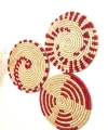 Phoenix Hasır Duvar Süsü 3Lü Set 30 Cm Bordo