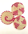 Phoenix Hasır Duvar Süsü 3Lü Set 30 Cm Fuşya