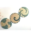 Phoenix Hasır Duvar Süsü 3Lü Set 30 Cm Turkuaz Duvar Tabağı