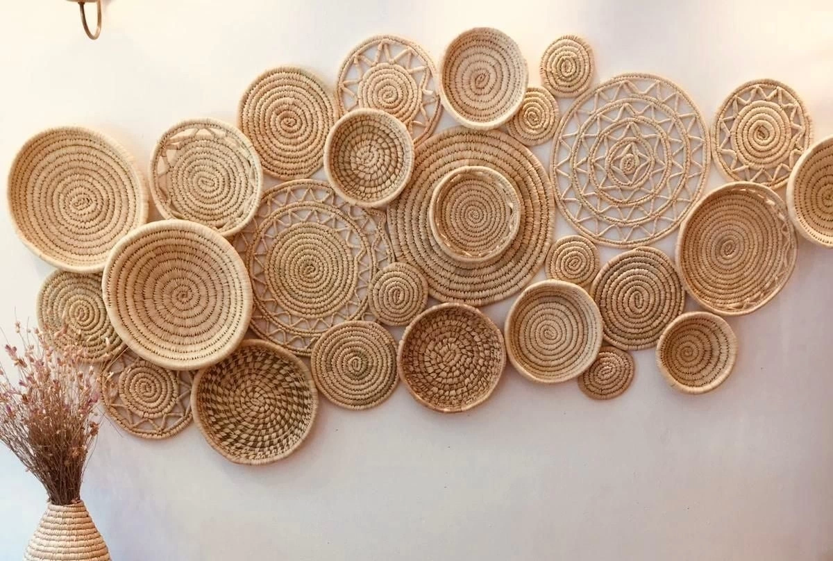 27Li Hasır Duvar Tabağı Seti