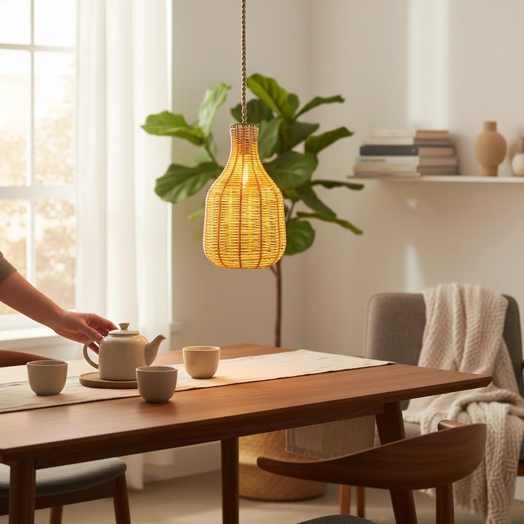 BOTTLE RATTAN AVİZE