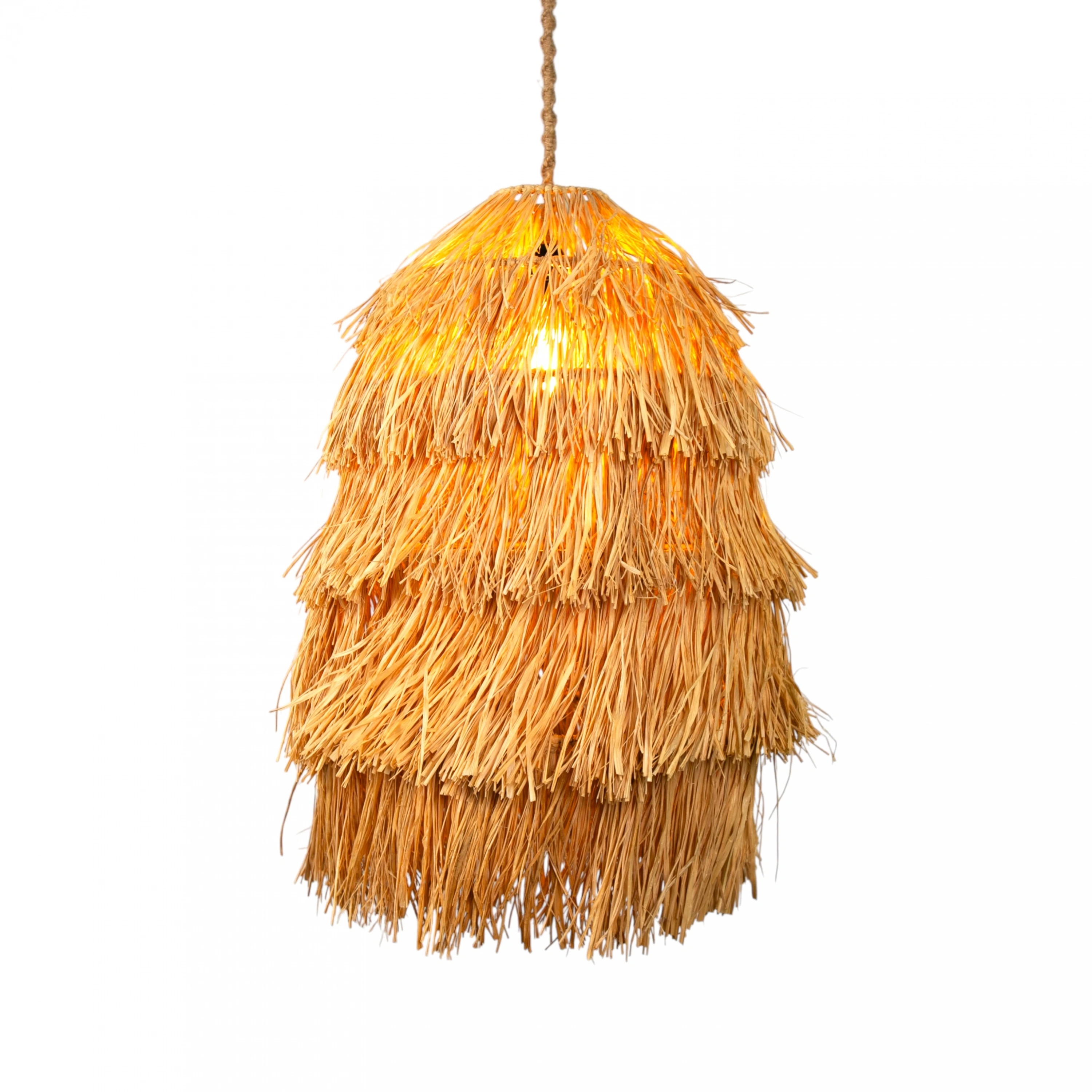 Rafya Spiral Bağlama Avize