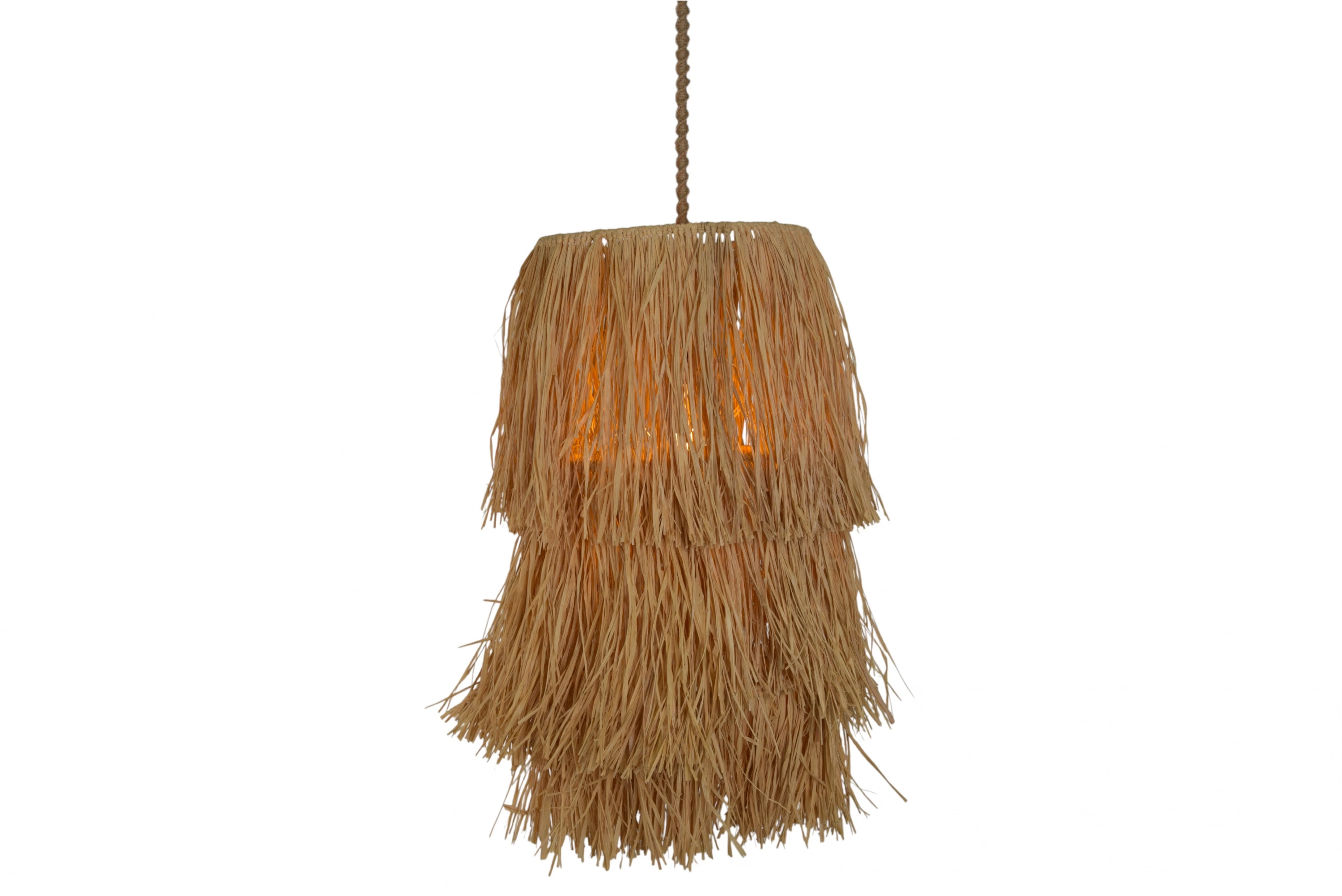 Rafya Uzun Saçaklı Avize