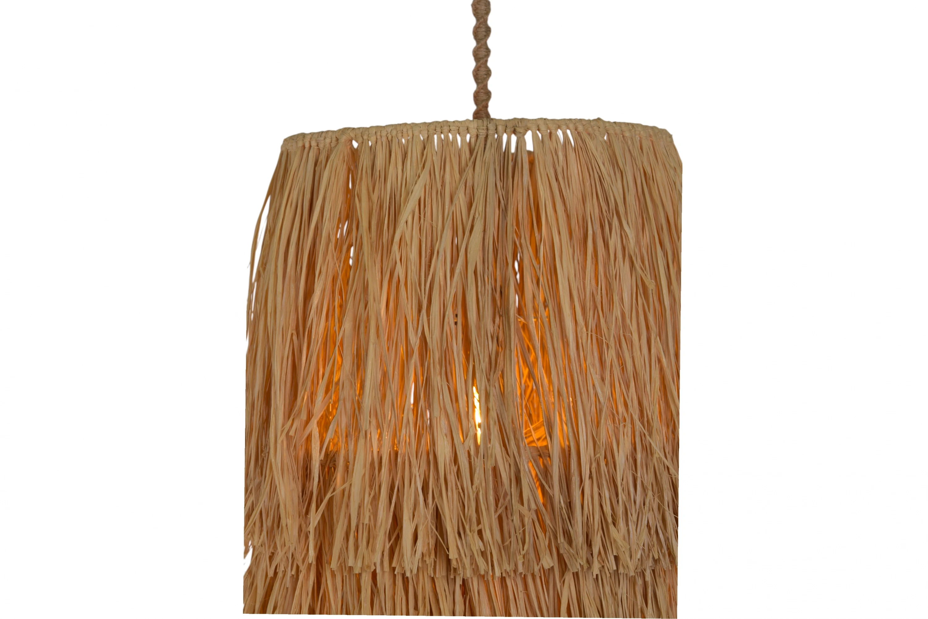 Rafya Uzun Saçaklı Avize