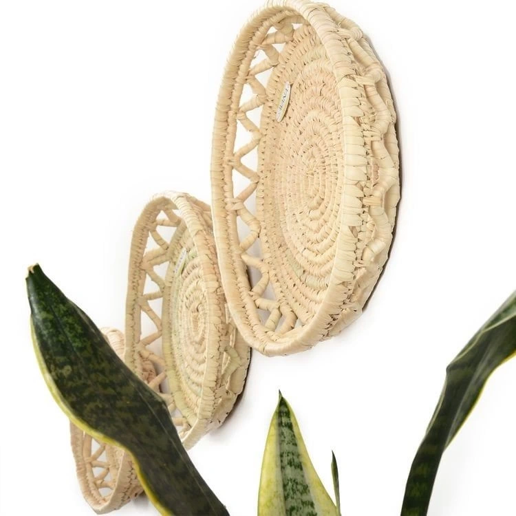 Salvia Hasır Duvar Tabağı Seti_ 3 Lü Duvar Set (20-25-30 Cm)