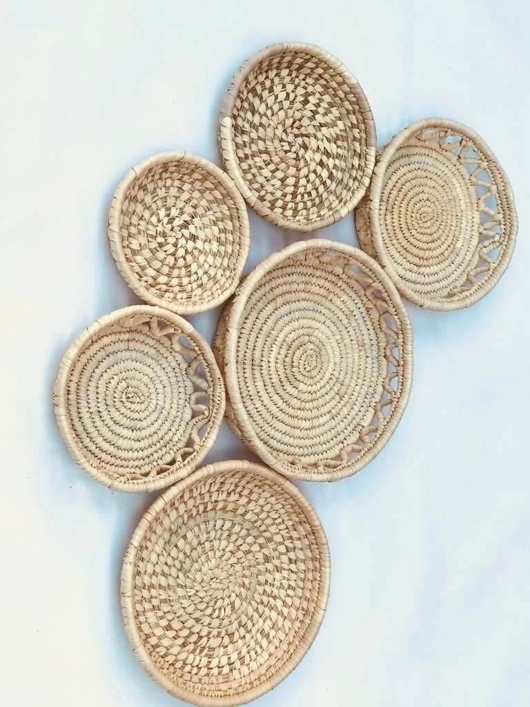 Salvia M1 Hasır Duvar Tabağı Seti_ 6Lı Set