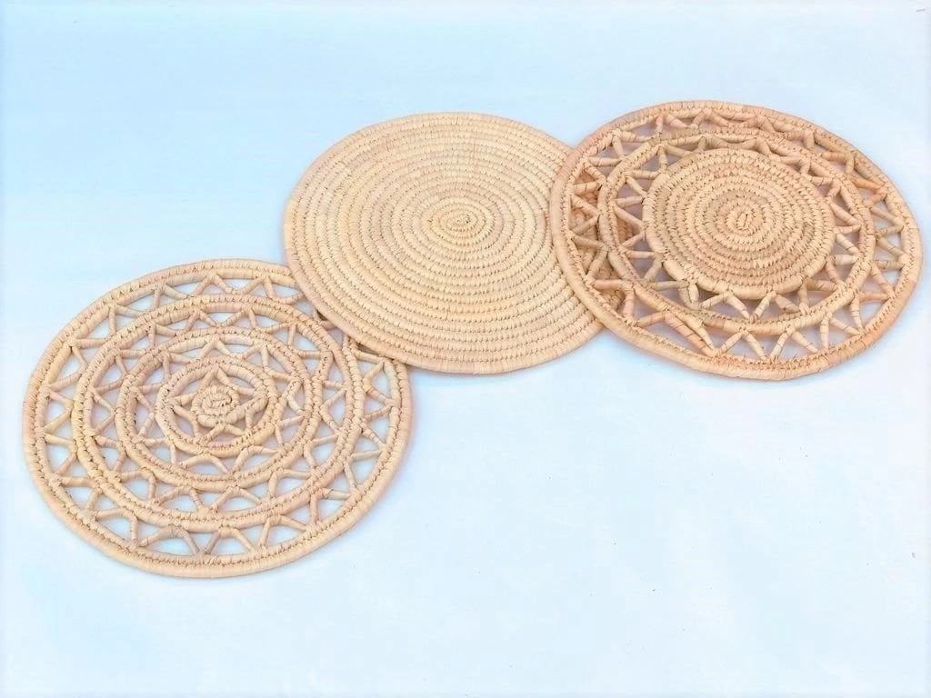 Unda Hasır Duvar Süsü Seti_ 3Lü Set