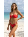 Alesbutik Kırmızı Halka Detaylı Straplez Bikini