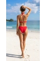 Alesbutik Kırmızı Beyaz  Desenli Boyunda Bağlamalı Bikini
