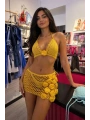 Alesbutik Sarı El Örgüsü Bikini Takım