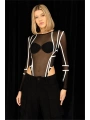 Alesbutik Siyah Serit Detaylı Bodysuit