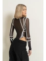 Alesbutik Siyah Serit Detaylı Bodysuit