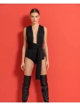 Alesbutik, Derin V Yaka ve Belden Kuşaklı Bodysuit, 24473