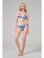 Alesbutik Dalga Desenli Bağlamalı Üçgen Bikini Takımı