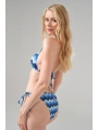 Alesbutik Dalga Desenli Bağlamalı Üçgen Bikini Takımı