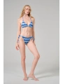 Alesbutik Dalga Desenli Bağlamalı Üçgen Bikini Takımı
