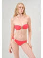 Alesbutik Kırmızı Halka Detaylı Straplez Bikini