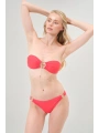 Alesbutik Kırmızı Halka Detaylı Straplez Bikini