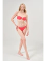 Alesbutik Kırmızı Halka Detaylı Straplez Bikini