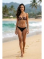 Alesbutik Straplez Leopar Desenli Toka Detaylı Brazilian Bikini