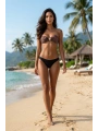 Alesbutik Straplez Leopar Desenli Toka Detaylı Brazilian Bikini