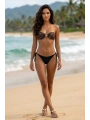 Alesbutik Straplez Toka Detaylı Leopar İpli Brazilian Bikini