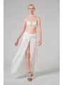 Alesbutik Toka Detaylı Straplez Bikini ve Tül Etekli Plaj Takımı