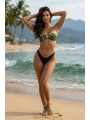 Alesbutik Toka Detaylı Zebra Desenli Straplez Bikini