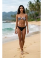 Alesbutik Toka Detaylı Zebra Desenli Straplez Brazilian Bikini