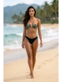 Alesbutik Toka Detaylı Zebra Desenli Straplez Brazilian Bikini