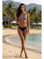 Alesbutik Toka Detaylı Zebra Desenli Straplez Brazilian Bikini