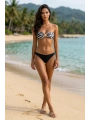 Alesbutik Toka Detaylı Zebra Desenli Straplez Brazilian Bikini