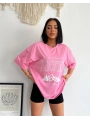 desenli oversize tişört