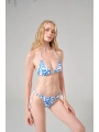 Doğal Mercan Formu Bağlamalı Üçgen Bikini Takımı