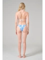 Doğal Mercan Formu Bağlamalı Üçgen Bikini Takımı