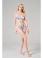 Doğal Mercan Formu Bağlamalı Üçgen Bikini Takımı