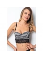 Miorre Push-Up Dolgulu Çizgili Dantelli Büstiyer