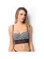 Miorre Push-Up Dolgulu Çizgili Dantelli Büstiyer