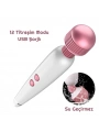 USB Şarjlı 12 Hızlı Wand Vibratör