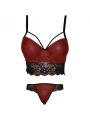 VENÜS V515 Destekli Dantel Detaylı Deri Sütyen Takımı