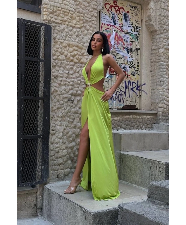 2038 toka detaylı elbise