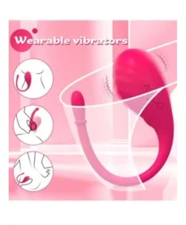 204507-TELEFON KONTROLLÜ GİYİLEBİLİR VİBRATÖR -PEMBE