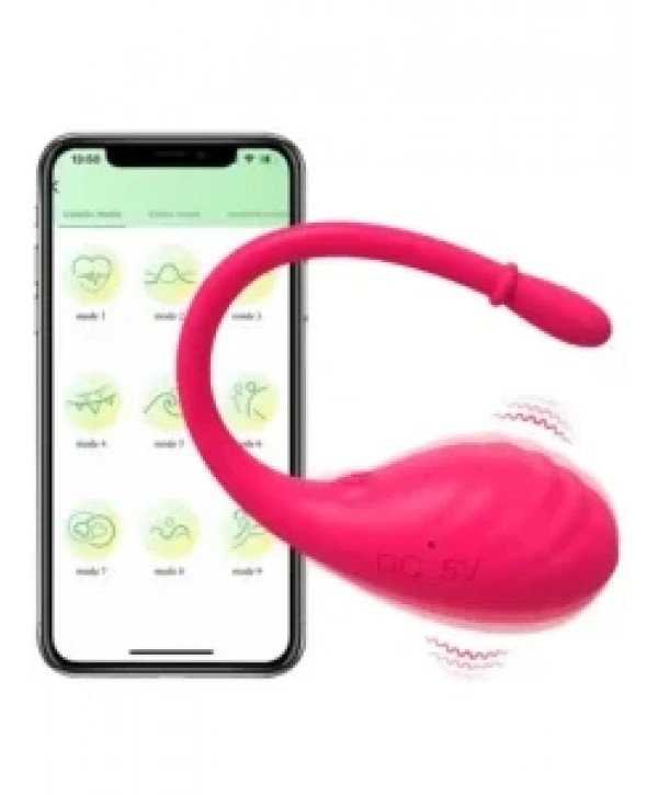 204507-TELEFON KONTROLLÜ GİYİLEBİLİR VİBRATÖR -PEMBE